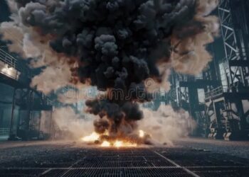 Warehouse explosion caused by machine failure
